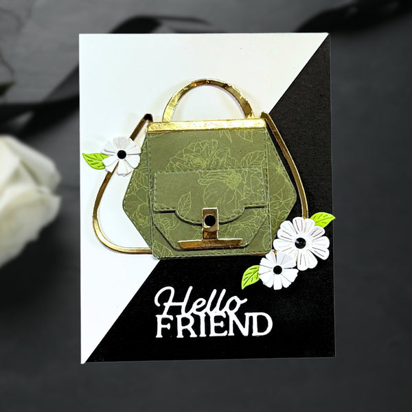 Layered Hello Friend Etched Dies