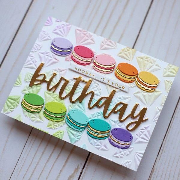 Born to Sparkle 3D Embossing Folder and Stencil Bundle from the Bougie Birthday Collection by Nina Boettcher