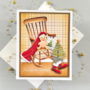 Christmas Rocking Chair Etched Dies by Annie Williams