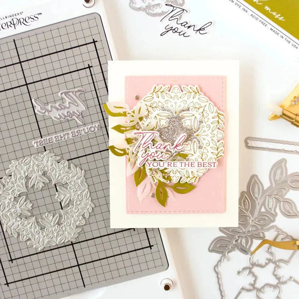 PinkFresh Studio Floral Octagon Frame Press Plate