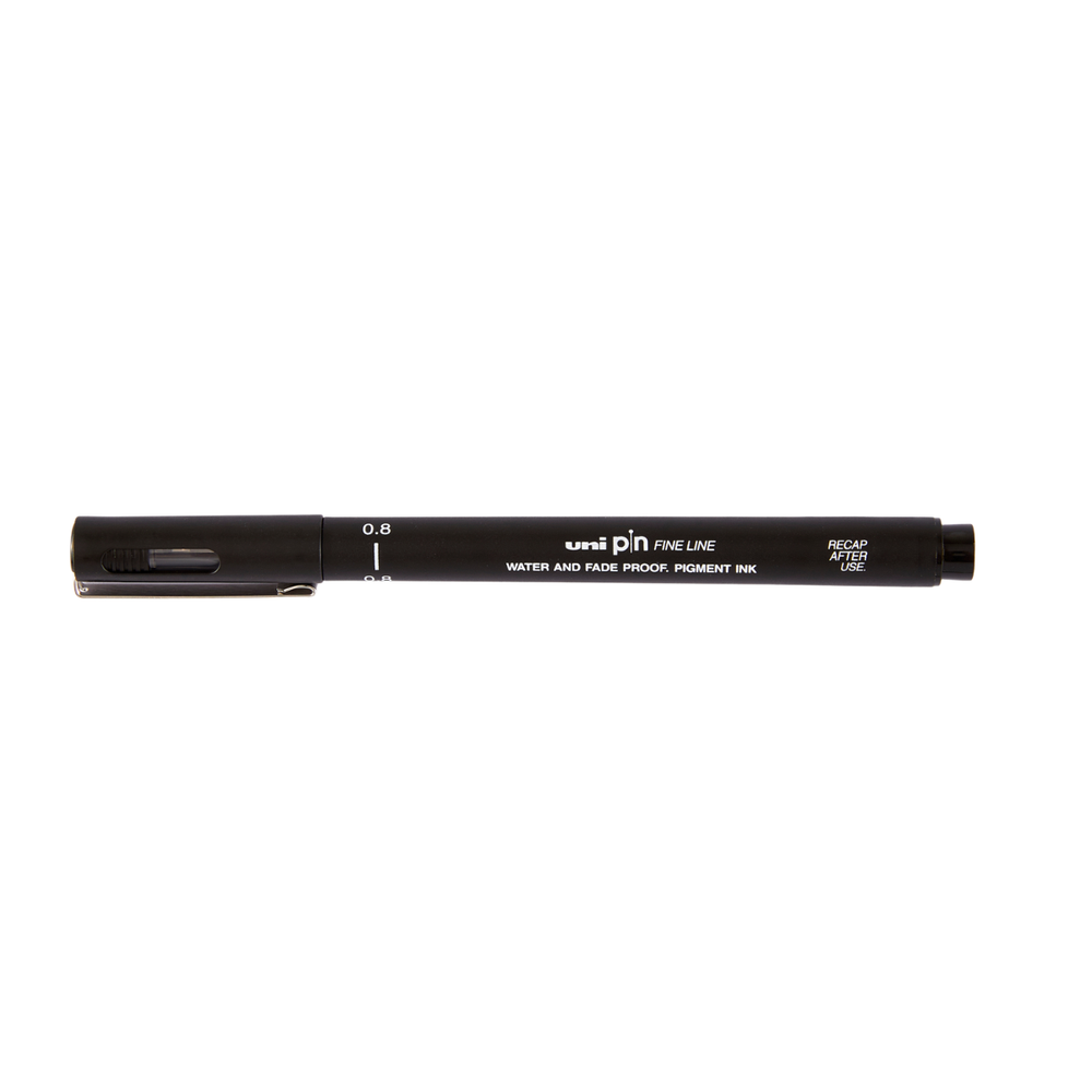 Uni Pin .8mm Black Fineliner Drawing Pen