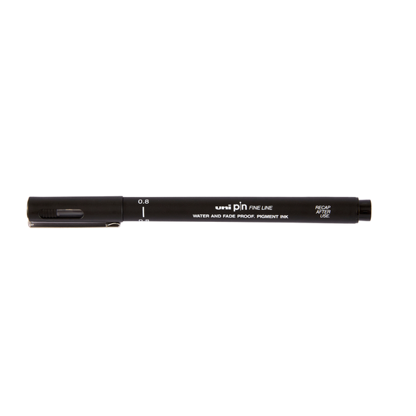 Uni Pin .8mm Black Fineliner Drawing Pen