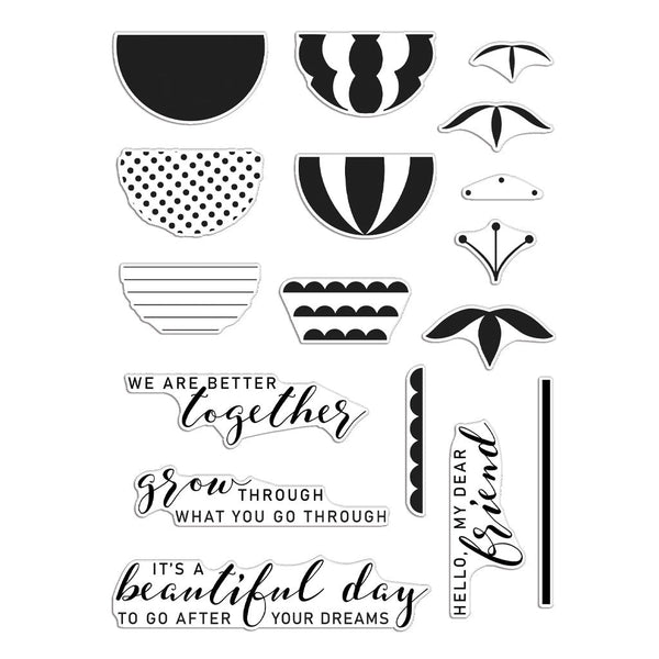 HA + Reverse Confetti Better Together Clear Stamp Set