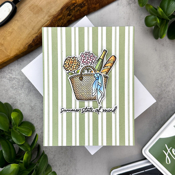 Seaside Stripe Cling Stamp of the Month - June 2025