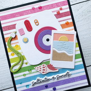 Seaside Stripe Cling Stamp of the Month - June 2025