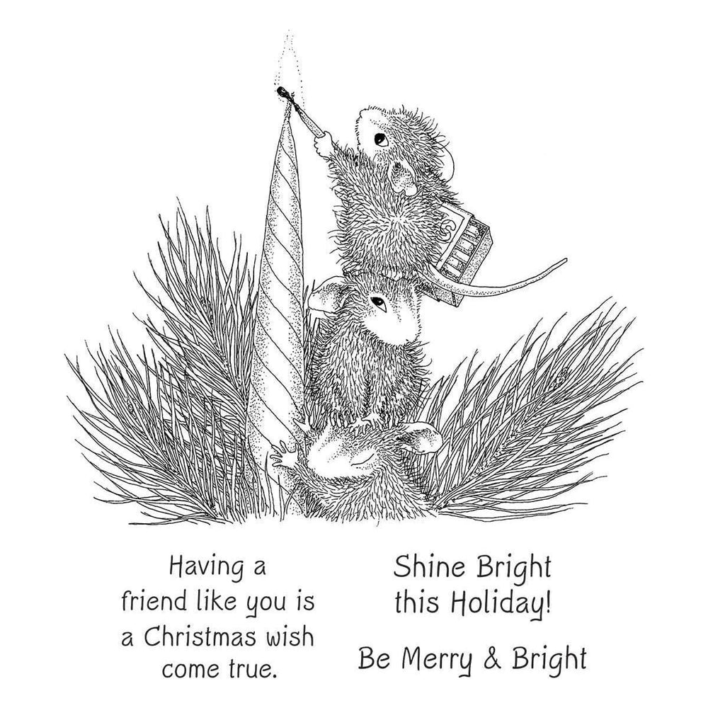 Holiday Glow Cling Rubber Stamp Set