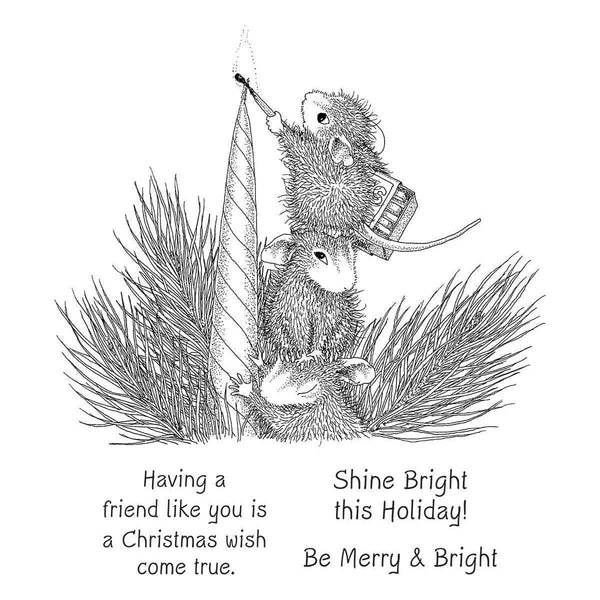 Holiday Glow Cling Rubber Stamp Set