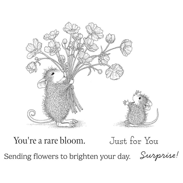 Rare Bloom Cling Rubber Stamp Set