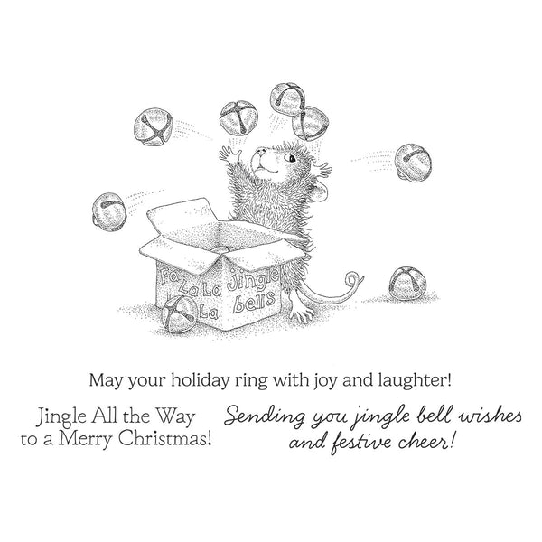 Jingle Bell Wishes Cling Rubber Stamp Set