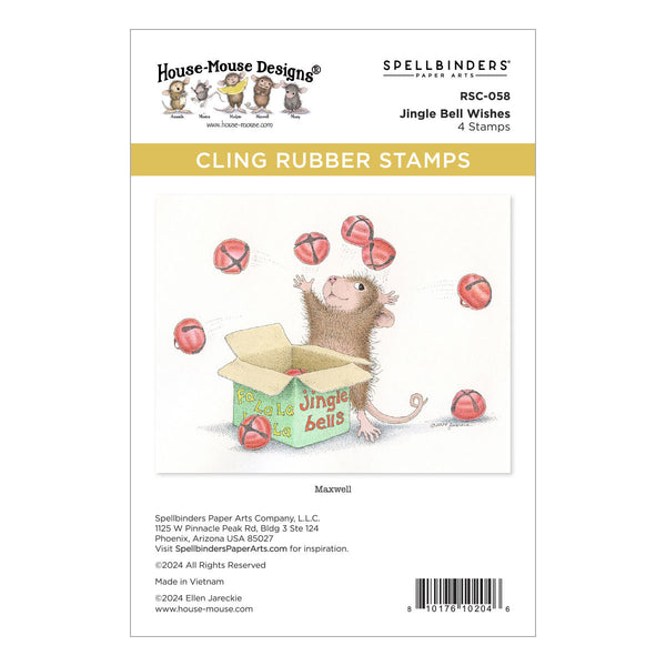 Jingle Bell Wishes Cling Rubber Stamp Set