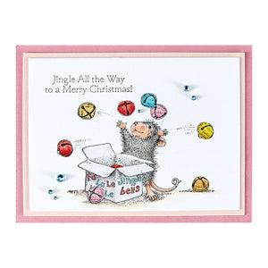 Jingle Bell Wishes Cling Rubber Stamp Set