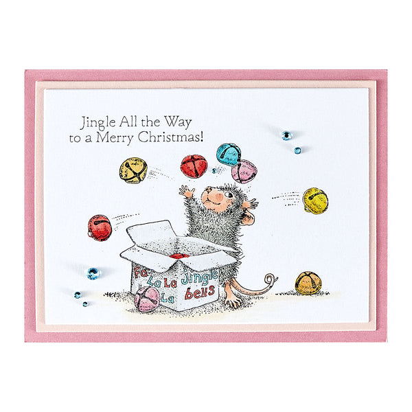 Jingle Bell Wishes Cling Rubber Stamp Set