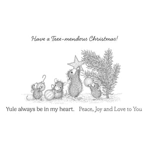 Tree-mendous Christmas Cling Rubber Stamp Set