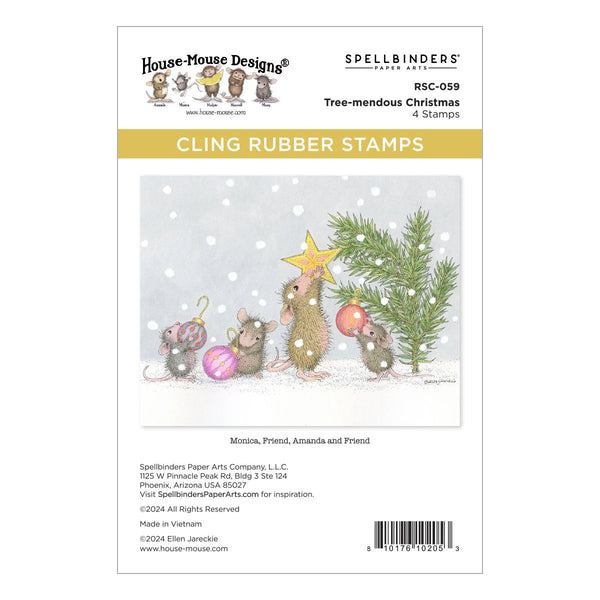 Tree-mendous Christmas Cling Rubber Stamp Set