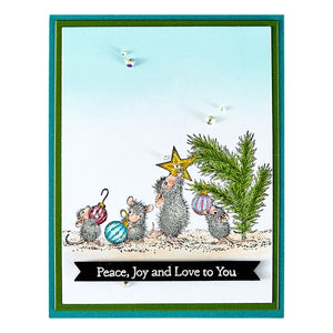 Tree-mendous Christmas Cling Rubber Stamp Set