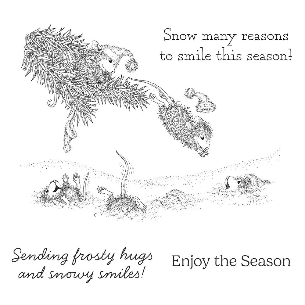 Snowy Smiles Cling Rubber Stamp Set