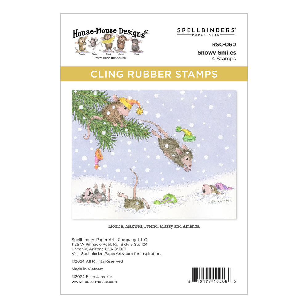 Snowy Smiles Cling Rubber Stamp Set