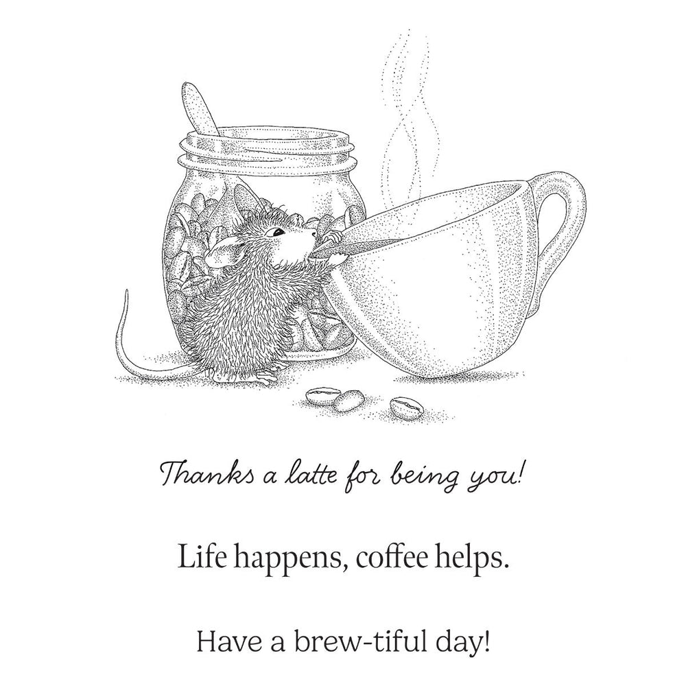 Brew-tiful Day Cling Rubber Stamps by House-Mouse
