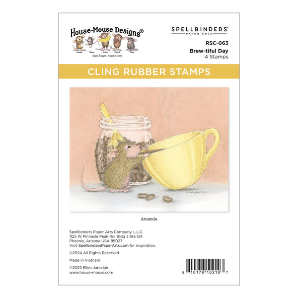 Brew-tiful Day Cling Rubber Stamps by House-Mouse