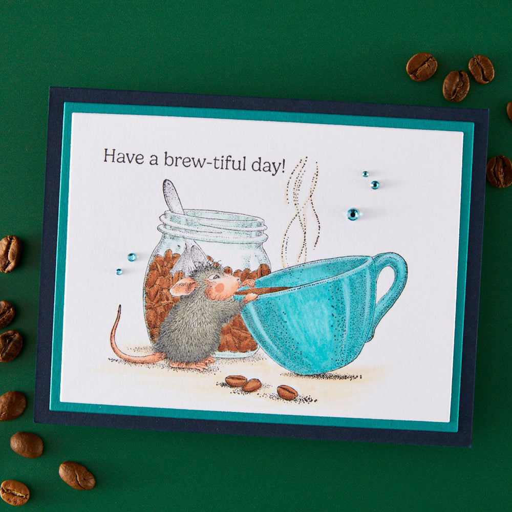 Brew-tiful Day Cling Rubber Stamps by House-Mouse