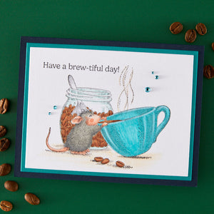 Brew-tiful Day Cling Rubber Stamps by House-Mouse