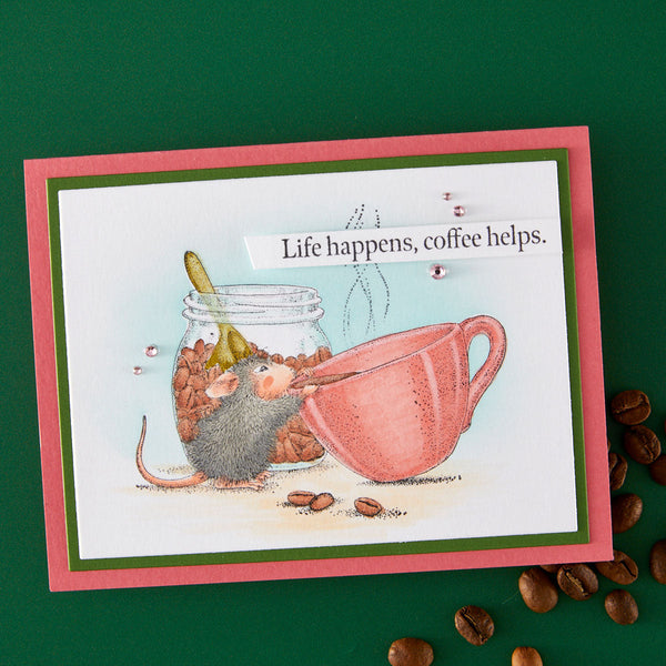 Brew-tiful Day Cling Rubber Stamps by House-Mouse