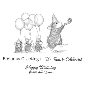 House- Mouse Party Parade Cling Stamp Set