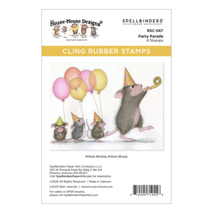 House- Mouse Party Parade Cling Stamp Set