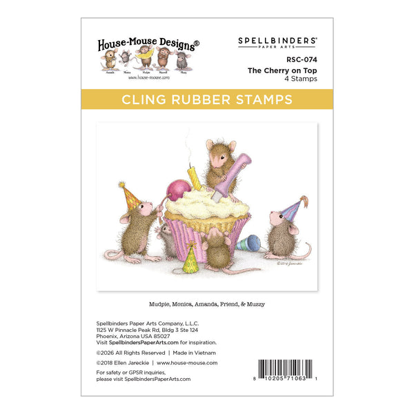 House-Mouse The Cherry on Top Cling Rubber Stamp Set