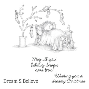 House-Mouse Holiday Dreams Cling Rubber Stamp Set