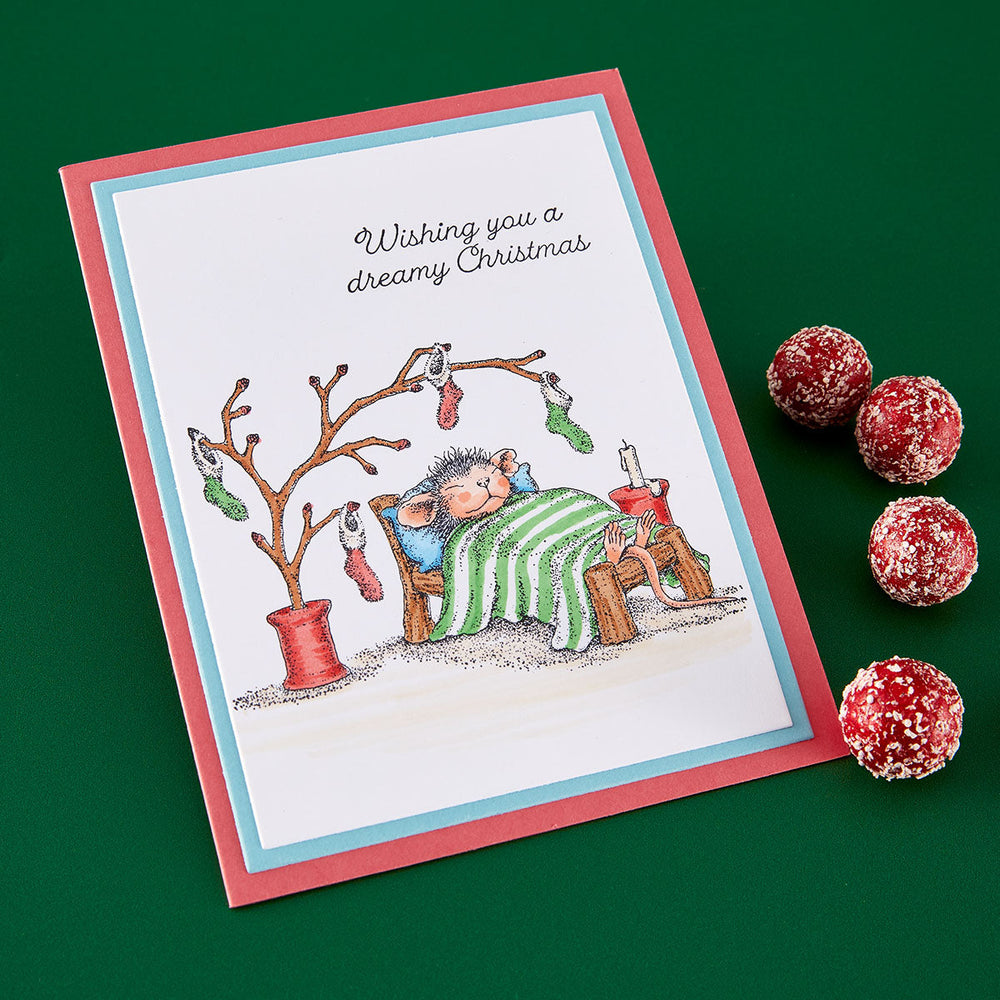 House-Mouse Holiday Dreams Cling Rubber Stamp Set