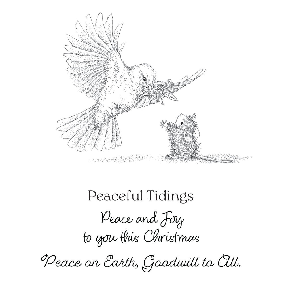 House-Mouse Sending Peace Cling Rubber Stamp Set