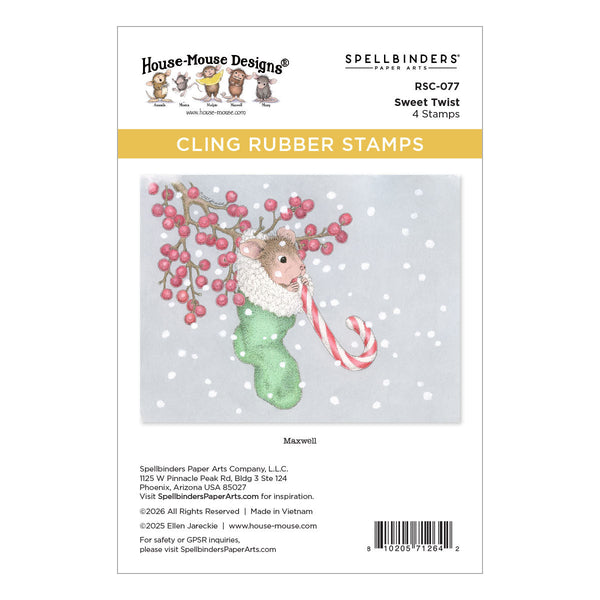House-Mouse Sweet Twist Cling Rubber Stamp Set