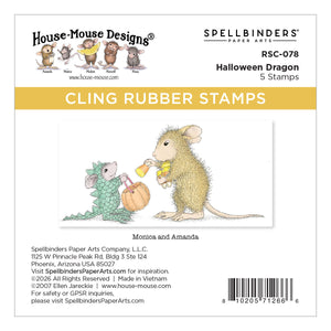 House-Mouse Halloween Dragon Cling Rubber Stamp Set