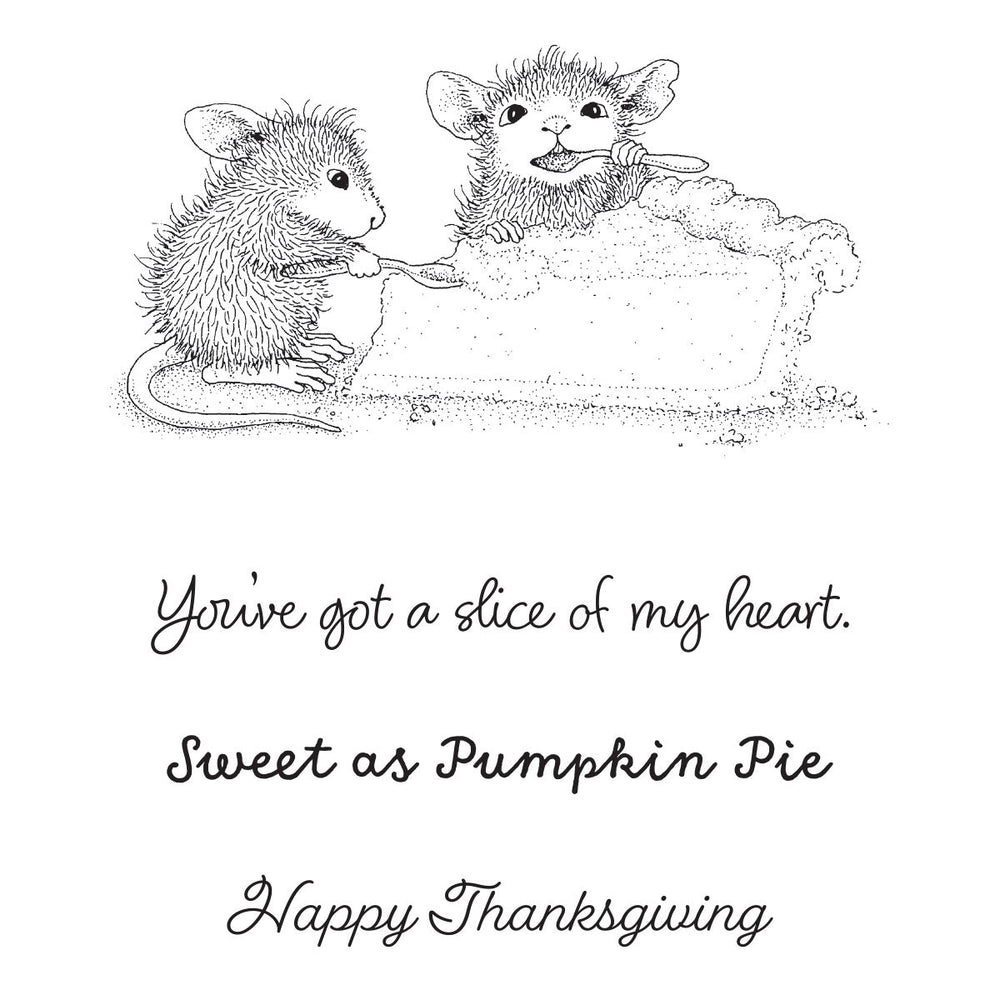 House-Mouse Sweet as Pumpkin Pie Cling Rubber Stamp Set