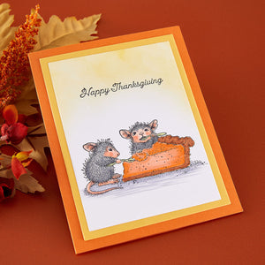 House-Mouse Sweet as Pumpkin Pie Cling Rubber Stamp Set