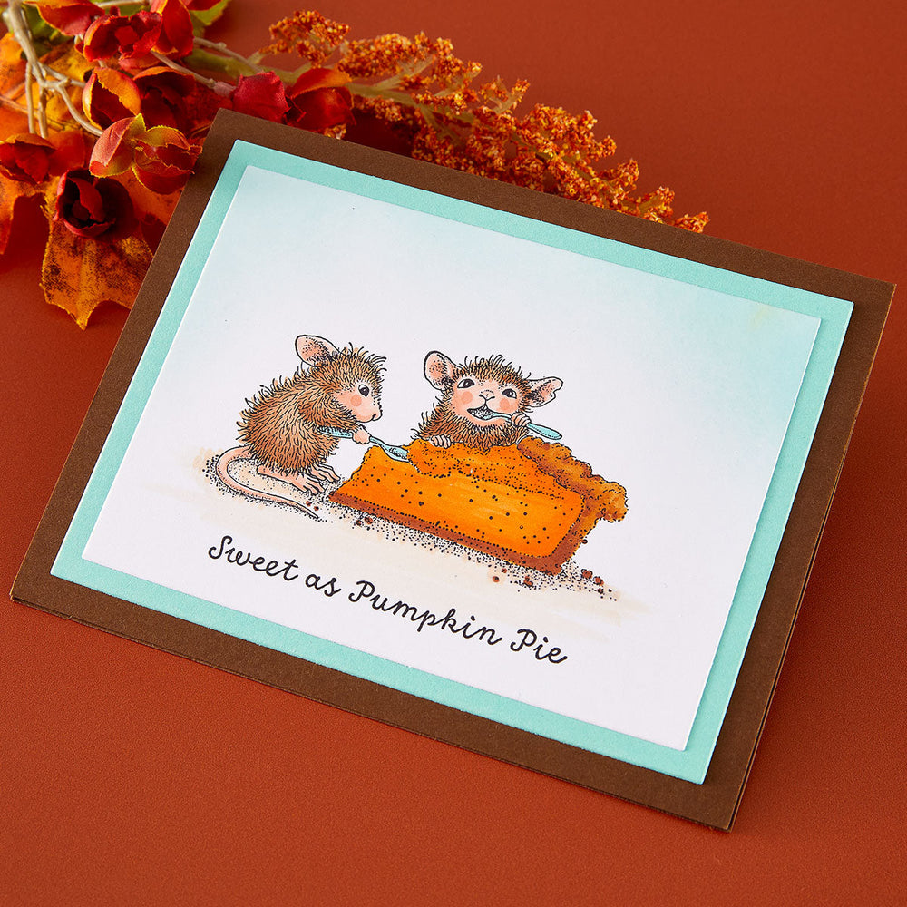 House-Mouse Sweet as Pumpkin Pie Cling Rubber Stamp Set