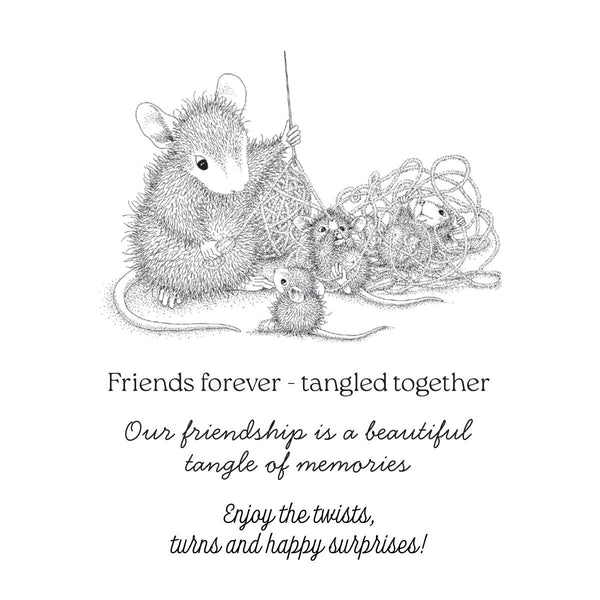 House-Mouse Tangled Cling Rubber Stamp Set