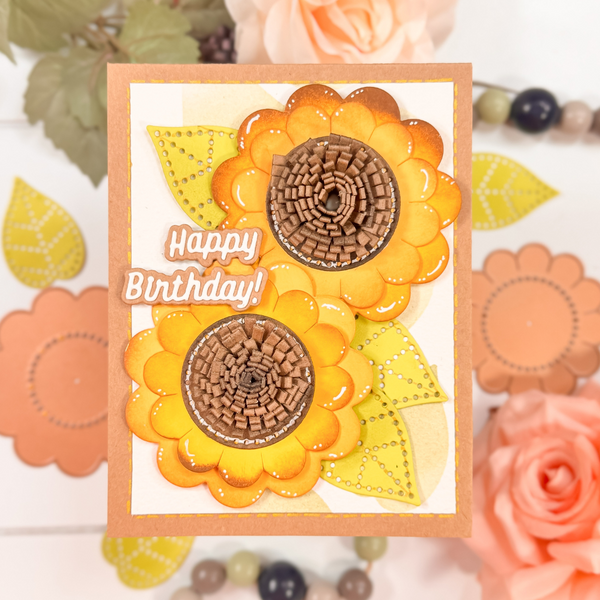 Felt Sunflower Bloom Etched Dies by Nichol Spohr