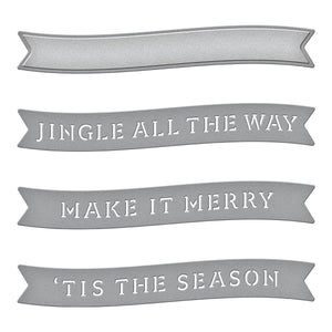 Make It Merry Sentiments Etched Dies
