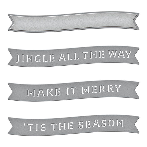 Make It Merry Sentiments Etched Dies