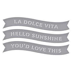 La Dolce Vita Banners Etched Dies