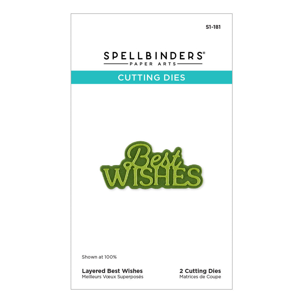 Layered Best Wishes Etched Dies