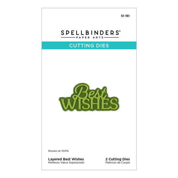Layered Best Wishes Etched Dies