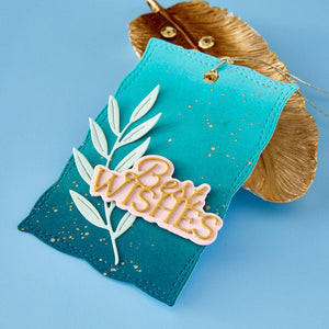 Layered Best Wishes Etched Dies