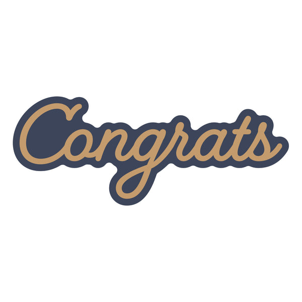 Layered Congrats Etched Dies