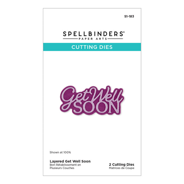 Layered Get Well Soon Etched Dies