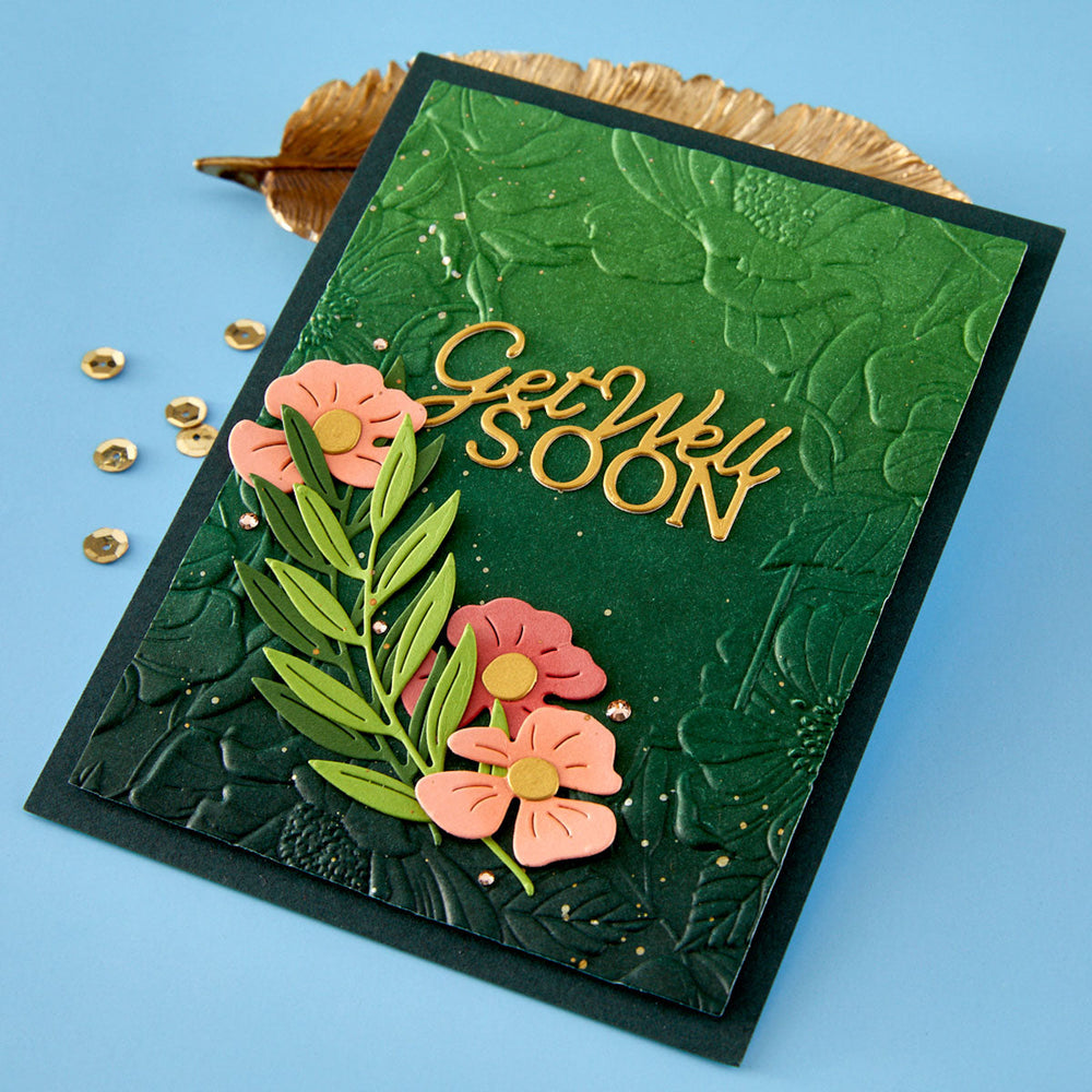 Layered Get Well Soon Etched Dies