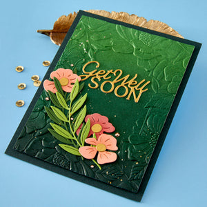 Layered Get Well Soon Etched Dies