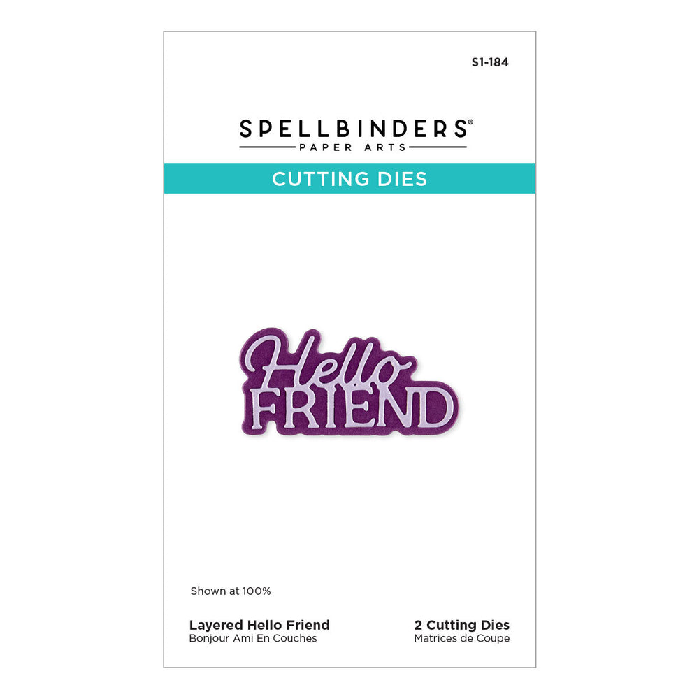 Layered Hello Friend Etched Dies